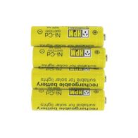 Solar garden lighting accessory batteries AA NiCd 600mAh yellow pack of 4