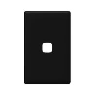 Linea - Grid & plate only 1 gang black