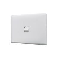 Linea - Horizontal rocker switch - Single Pole Double Throw -1 gang 2 way 10A 240V a.c. white