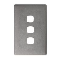 Linea - Coverplate 3 gang gun metal