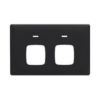 Linea - Powerpoint coverplate 2 gang autoswitch midnight dash