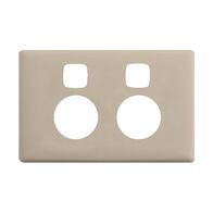 Linea Powerpoint coverplate 2 gang with extra safety ghost gum