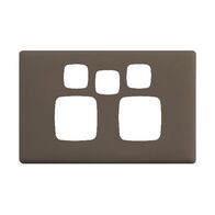 Linea - Powerpoint coverplate 2 gang with extra hole wet elephant