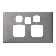Linea - Powerpoint coverplate 2 gang with extra hole gun metal