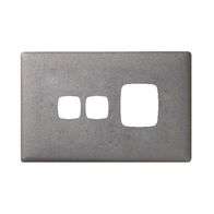 Linea Powerpoint coverplate 1 gang with extra hole gun metal