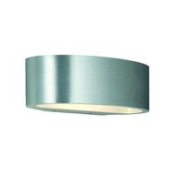 HPM Mika 7W 350lm LED Warm White Exterior Up / Down Wall Light Polished Silver