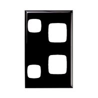 EXCEL - Double vertical powerpoint coverplate only - High Gloss Black