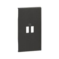 Living Now 2 Module Dual USB Charging Mechanism Cover Black