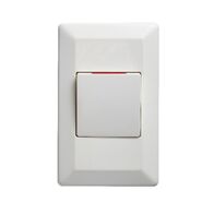Como - Vertical Single Pole Double Throw - rocker Switch 1 gang 10A 240V a.c. with red line white