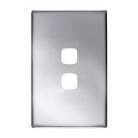 Linea - Coverplate 2 gang matt silver
