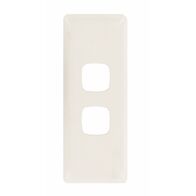 Linea - Architrave coverplate 2 gang white