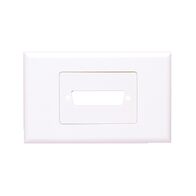 Excel - Phone, TV, data and AV grid & plate switch 1 gang computer D1 white