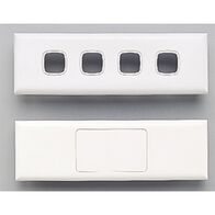 Excel - Grid & plate For 770 series mechanisms - 6 gang blank & narrow 4 gang narrow white