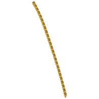 CAB3 - Markers for terminal blocks and wiring 0.15 to 0.5mm² black letters on yellow background 0.15-0.5mm² letter D pack of 300