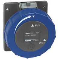 HYPRA - IEC industrial Panel mount socket IP66/67 2P+E 240V a.c. 32A grey