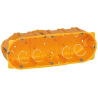 Soliroc - Plastic flush mount box for plasterboard 3 gang 67mm DIA x 50mm deep
