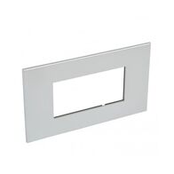 ARTEOR Square 4 Module Horizontal Coverplate Soft Aluminium