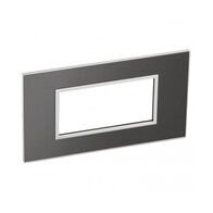 ARTEOR Square 4 Module Horizontal Coverplate Brushed Black