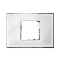 ARTEOR Square 2 Module Horizontal Coverplate Mirror White