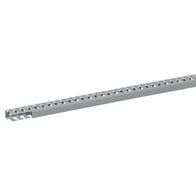 Transcab - Cable grey duct with cover - 2 metre length 15x25mm 2m 12.5mm finger DIN pitch with cover grey