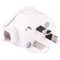 HPM 10A 3 Pins Heavy Duty Side Entry Plug Top White