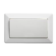 Como - Horizontal Single Pole Double Throw - rocker Intermediate switch large 1 gang 10A 240V a.c. white