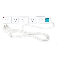 HPM Standard 5 Outlet 175J Surge Protected Wide Spaced Powerboard White