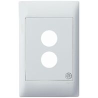 Excel Life - Medical - Common plate - Grid & plate - antimicrobial & chemical resistant 2 gang white