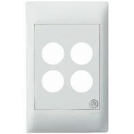 Excel Life - Medical - Common plate - Grid & plate - antimicrobial & chemical resistant 4 gang white