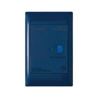 Excel Life - Medical - Common plate - RCD plate 10mA - with power available - antimicrobial & chemical resistant RCD switch - blue