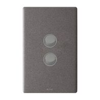 Excel Life 16AX 2 Way Single Pole Double Throw Weatherproof Vertical Rocker Switch 2 Gang Urban Grey