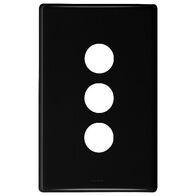 Excel Life Switch Coverplate 3 Gang Black