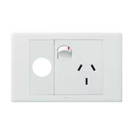 Excel Life 10A Horizontal Single Powerpoint with Extra Function Hole Gloss White