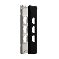 Excel Life Architrave Grid & Plate 3 Gang Black