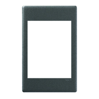 Excel Life - Dedicated plate - Coverplate for 25x57mm inserts for 3x 25x57mm or 1 x 25x57mm + 1x 50x57mm inserts urban grey