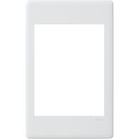 Excel Life - Dedicated plate - Coverplate for 25x57mm inserts for 3x 25x57mm or 1 x 25x57mm + 1x 50x57mm inserts white