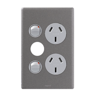 Excel Life 10A Vertical Double Powerpoint with Extra Function Hole Urban Grey