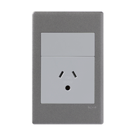 Excel Life 10A Round-Earth Autoswitch Vertical Single Powerpoint Urban Grey