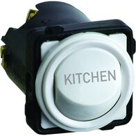 Excel Life - Engraved rocker switch mechanism 2 way 16AX 240V a.c. (KITCHEN) engraved white