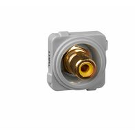 Excel Life - Audio socket/mechanism yellow RCA outlet urban grey