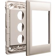 Excel Life - Secure plate - grid & plate 3 gang white