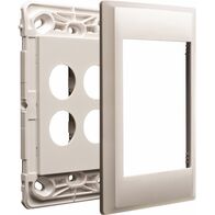 Excel Life - Secure plate - grid & plate 4 gang white