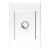 HPM VIVO 10A 1 Gang Vertical Rocker Switch Plate White - 10 Pack