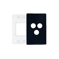 Excel Life Smart Grid & Plate for 1 Smart Switch / Dimmer and 1 Wireless Master Switch / Blind Switch Matt Black