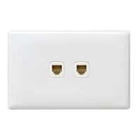 Linea Phone outlet RJ12 2 gang white