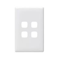 Linea - Grid & plate only 4 gang white