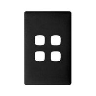 Linea - Coverplate 4 gang asphalt