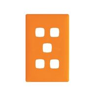 Linea Coverplate 5 gang orange crush