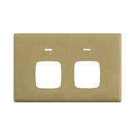 Linea - Powerpoint coverplate 2 gang autoswitch 5 oclock olive
