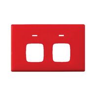Linea Powerpoint coverplate 2 gang autoswitch saucy red
